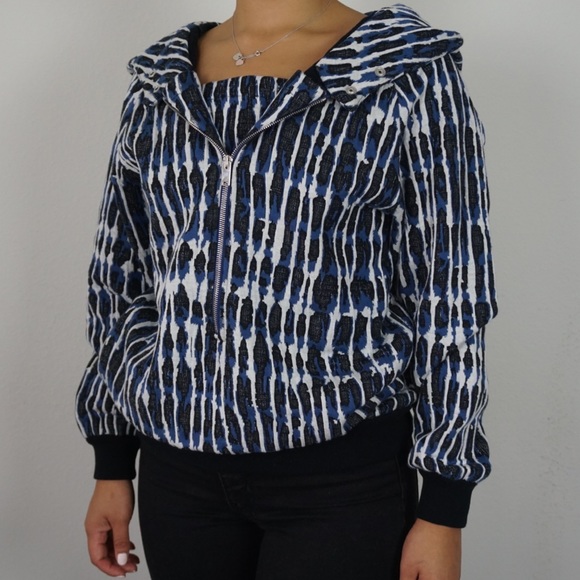 Stella McCartney Blue Print Zipper Hoodie - Picture 2 of 6